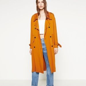 Zara Mustard/orange trench coat